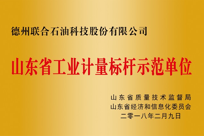 山东省工业计量标杆示范单位